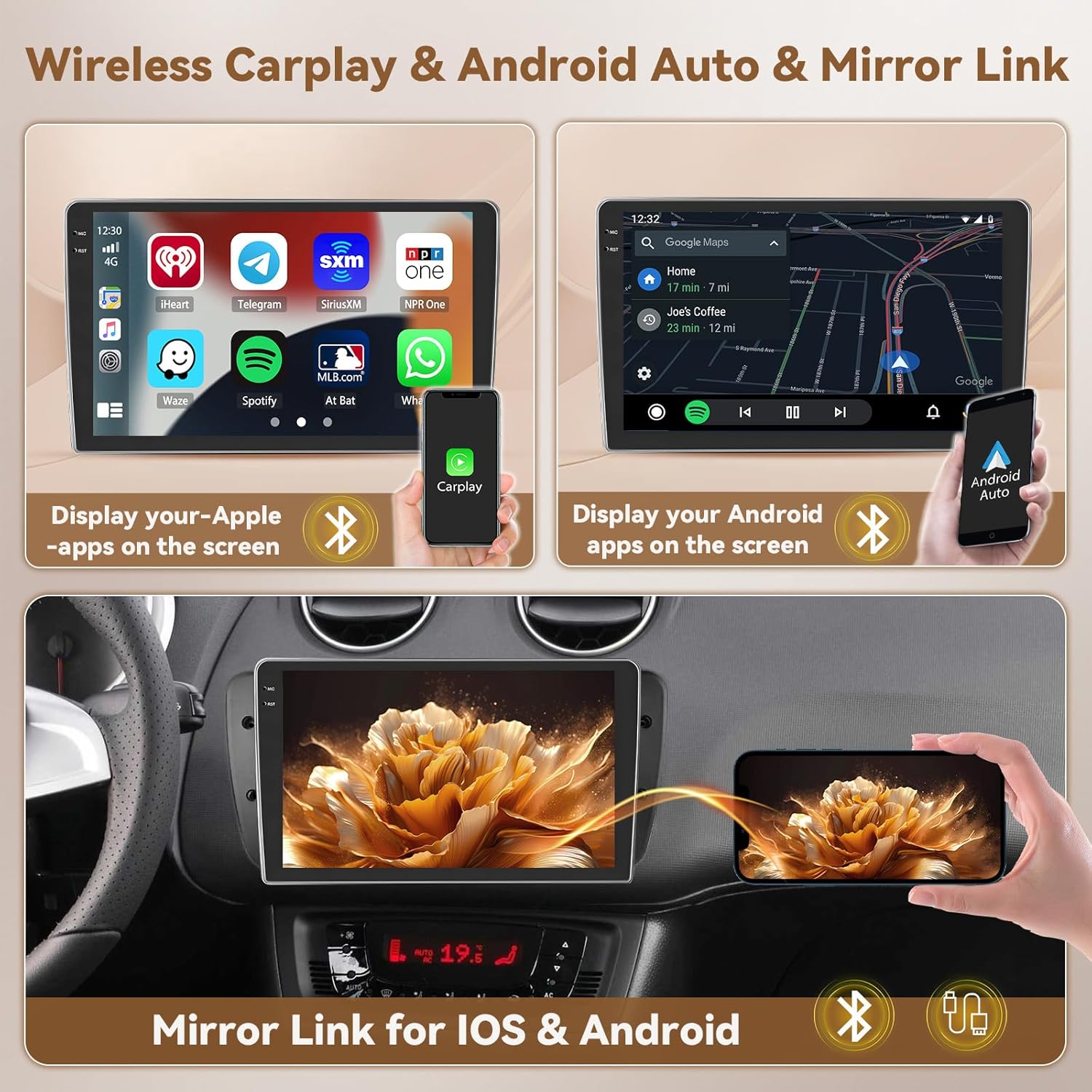 Hikity Android 15 Autoradio 9" per Seat Ibiza 2009-2013 - immagine 4