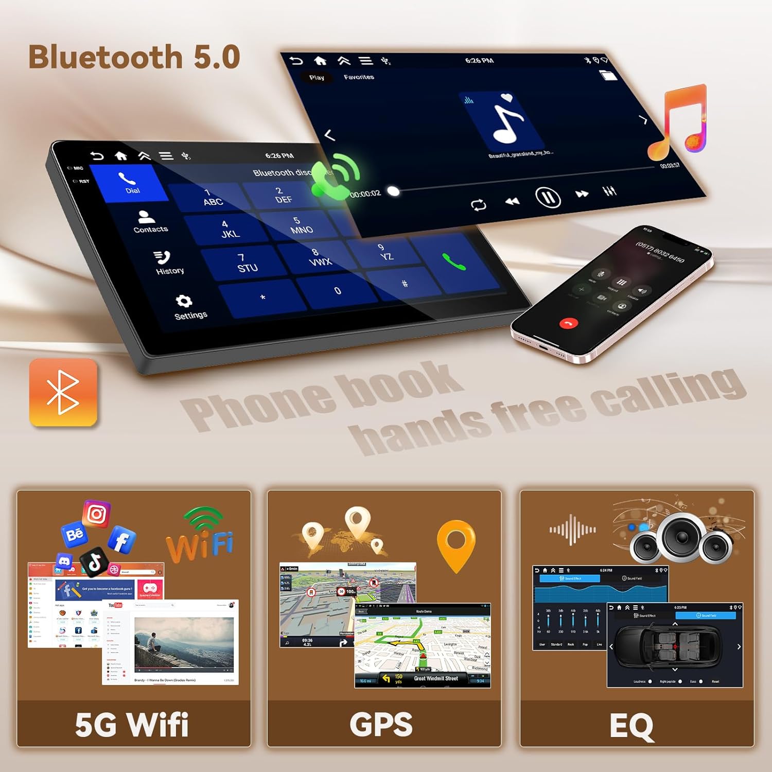 Hikity Android 15 Autoradio 9" per Seat Ibiza 2009-2013 - immagine 5