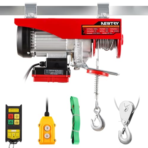 NEWTRY Paranco Elettrico 300kg/600kg 1200W
