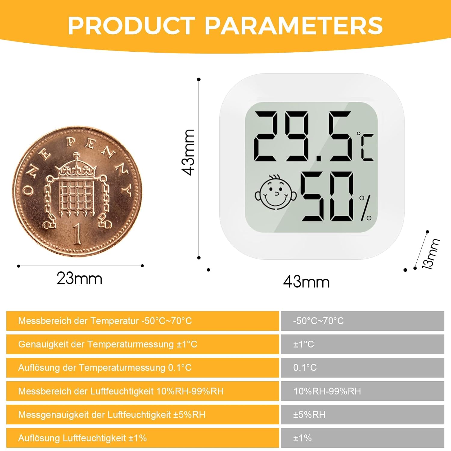 Cnmtcco Termometro Igrometro Digitale Interno - 4 Pezzi - immagine 2