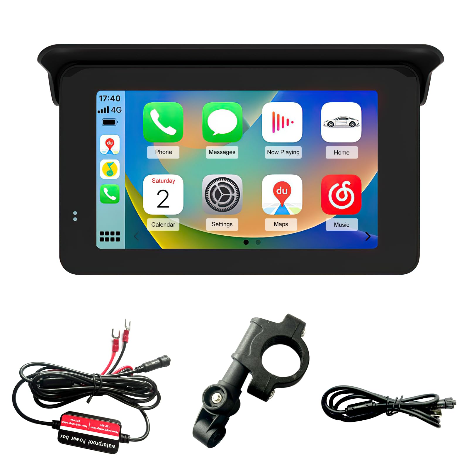 7ji Moto GPS Portatile Carplay IP65 Impermeabile 5" IPS