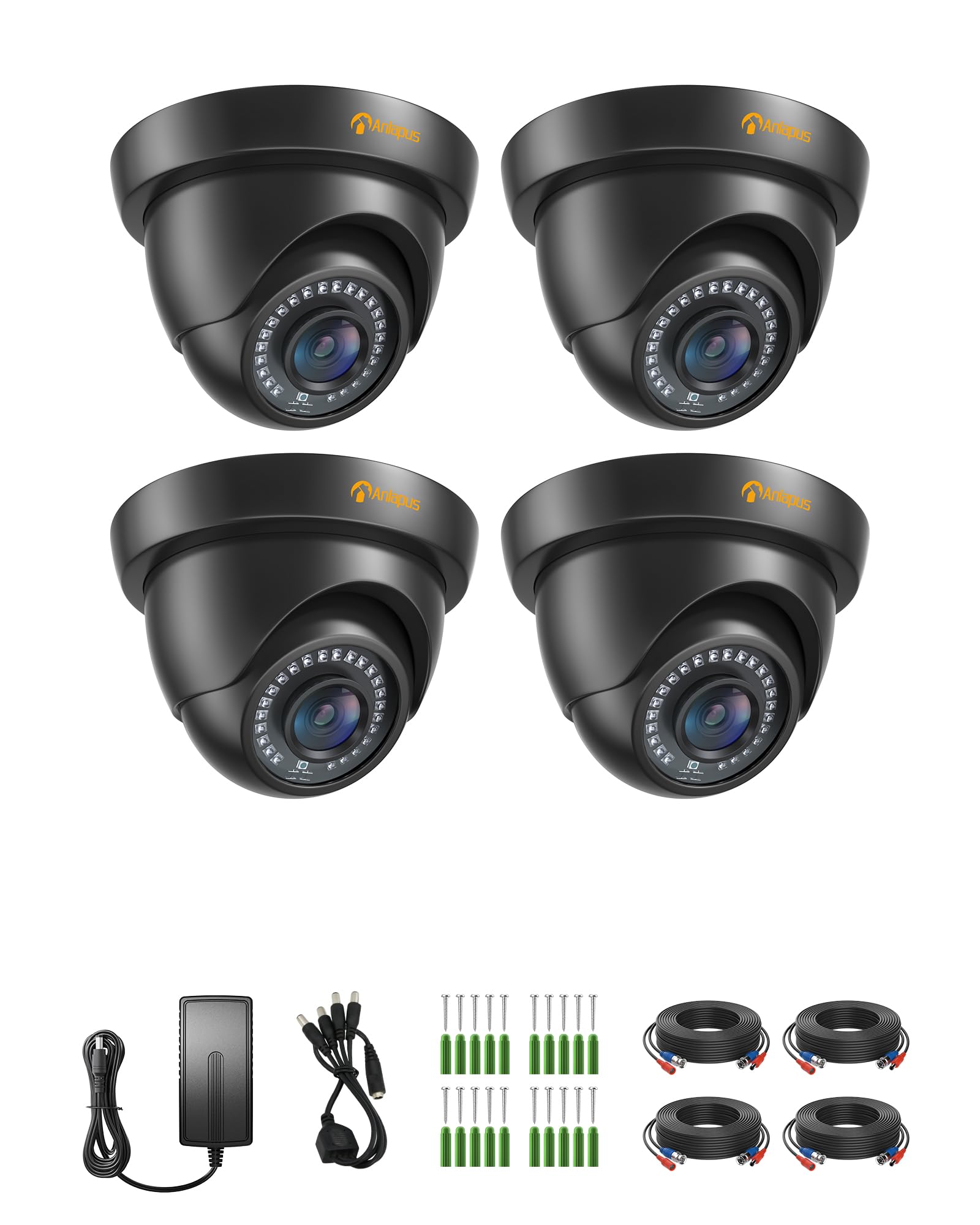 Anlapus 4pcs 1080P Telecamera di Sorveglianza per DVR Kit
