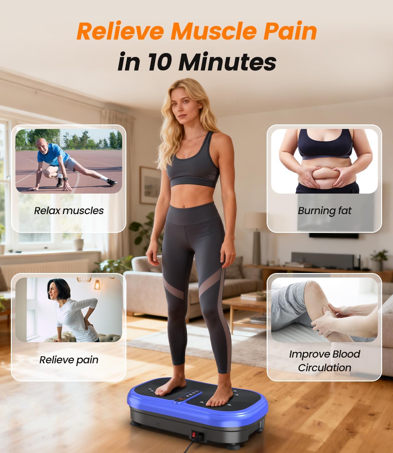 Pedana Vibrante Dimagrante 200W, 120 Livelli - immagine 3