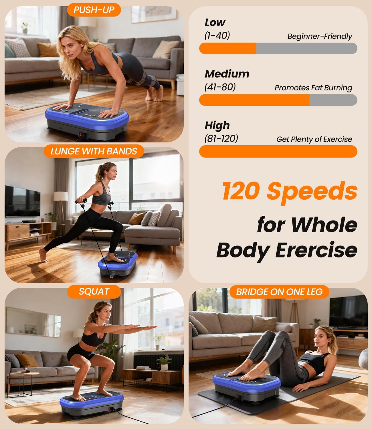 Pedana Vibrante Dimagrante 200W, 120 Livelli - immagine 6