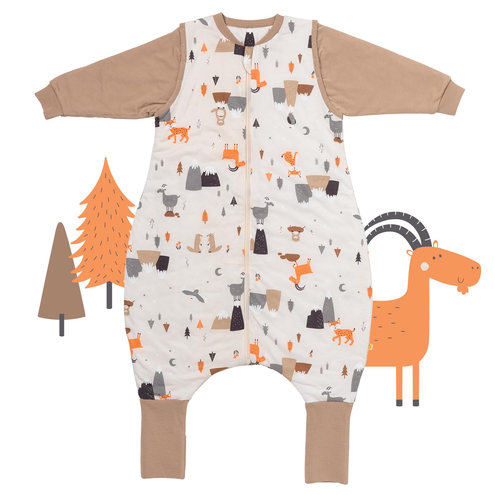 Schlummersack Sacco Nanna con Piedini 2.5 Tog 110 cm Montagna