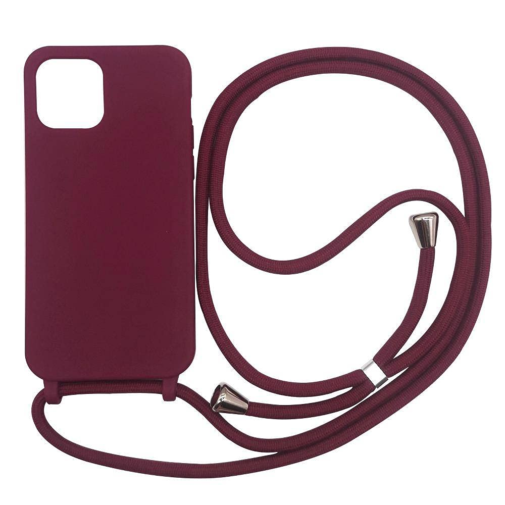 Ququcheng Cover Girocollo per iPhone 15 (6.1"), Rosso