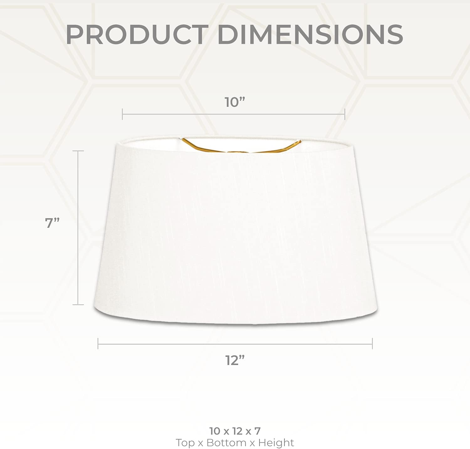 Royal Designs - Paralume Ovale Copertina Rigida Bianco - immagine 3