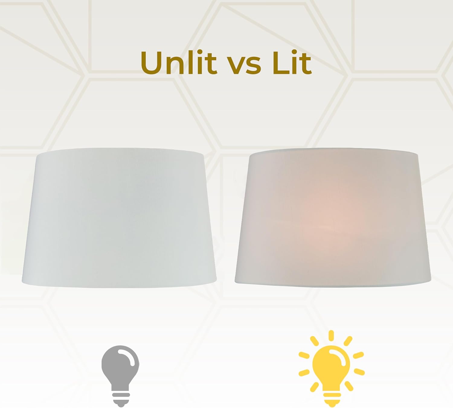 Royal Designs - Paralume Ovale Copertina Rigida Bianco - immagine 4