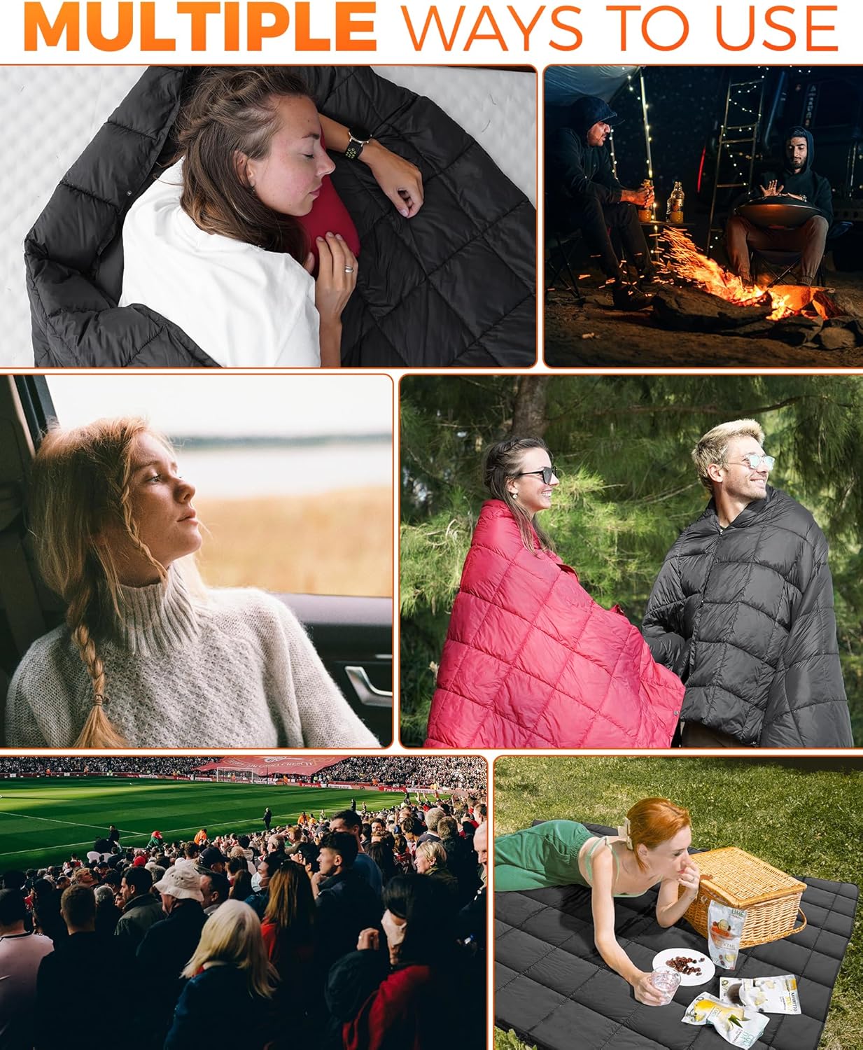 Kingcamp Coperta da Campeggio Leggera 200x145 cm - immagine 7