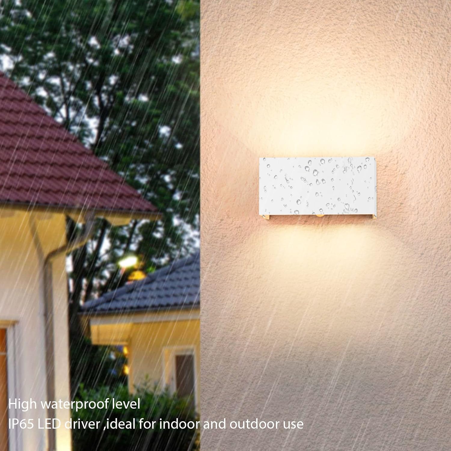 Klighten 2 Applique da Parete LED 24W con Sensore, Bianca - immagine 4