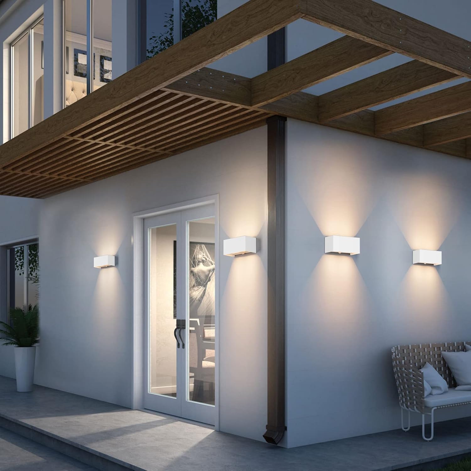 Klighten 2 Applique da Parete LED 24W con Sensore, Bianca - immagine 7