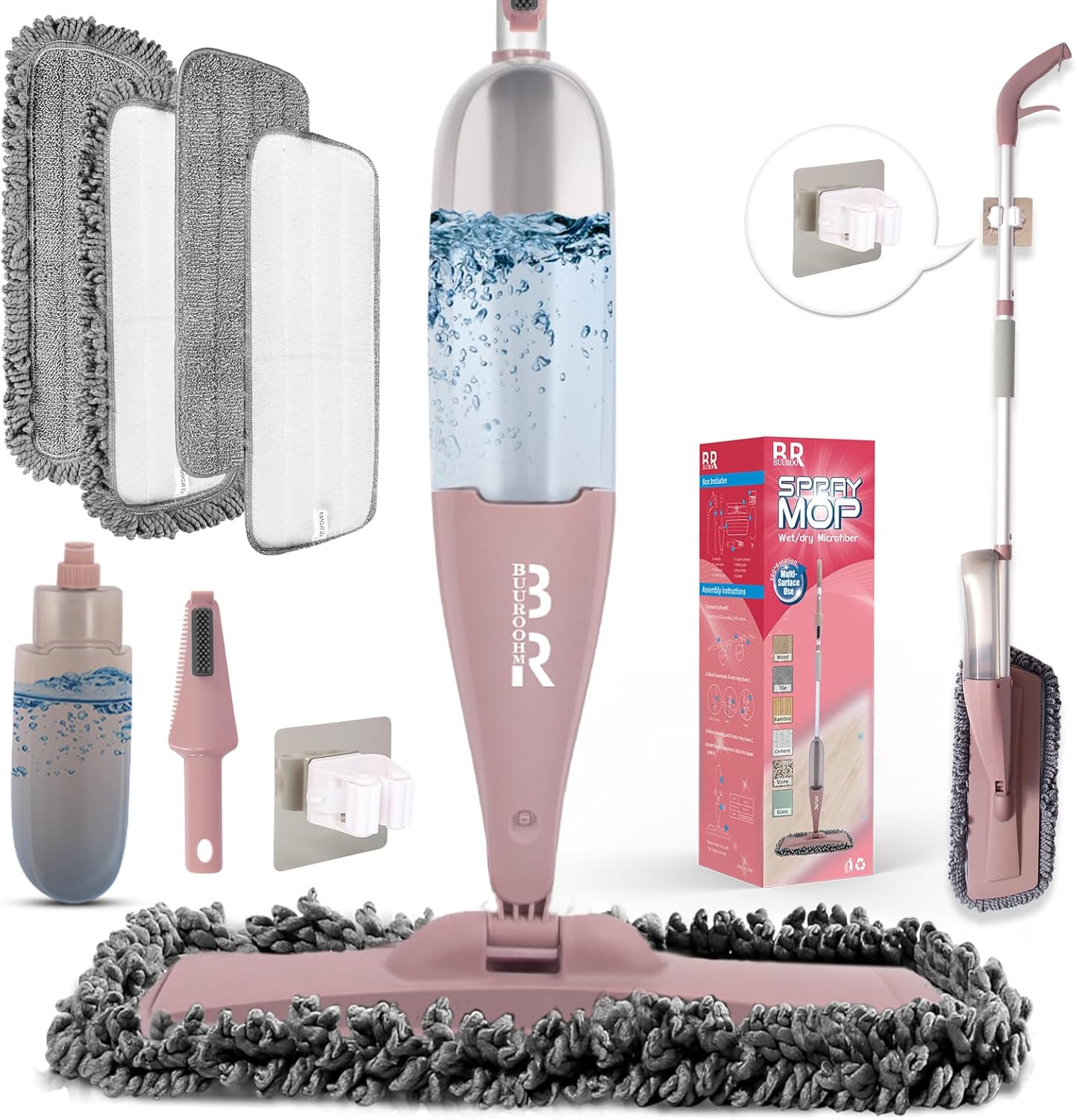 Mocio Lavapavimenti a Spruzzo con Bottiglia 800ML - immagine 1