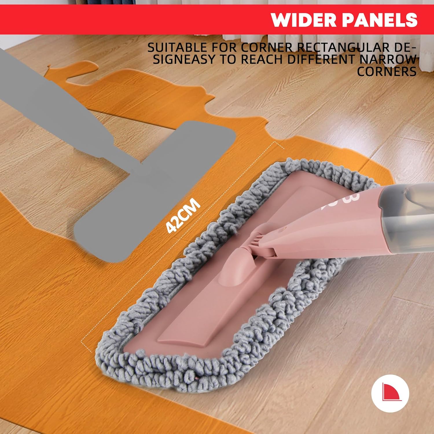 Mocio Lavapavimenti a Spruzzo con Bottiglia 800ML - immagine 5