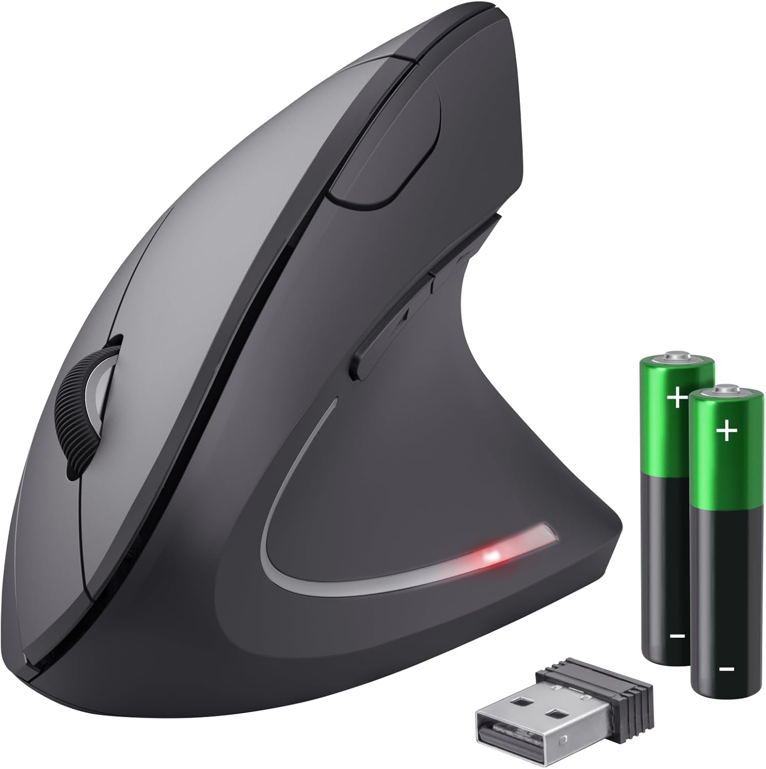 Trust Verto Mouse Verticale Wireless Ergonomico, Nero - immagine 1