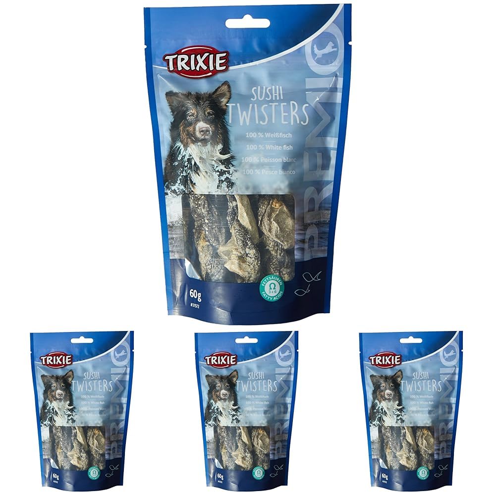 TX-31572 Premio Sushi Twisters with Fish, 60 g (Confezione da 4)