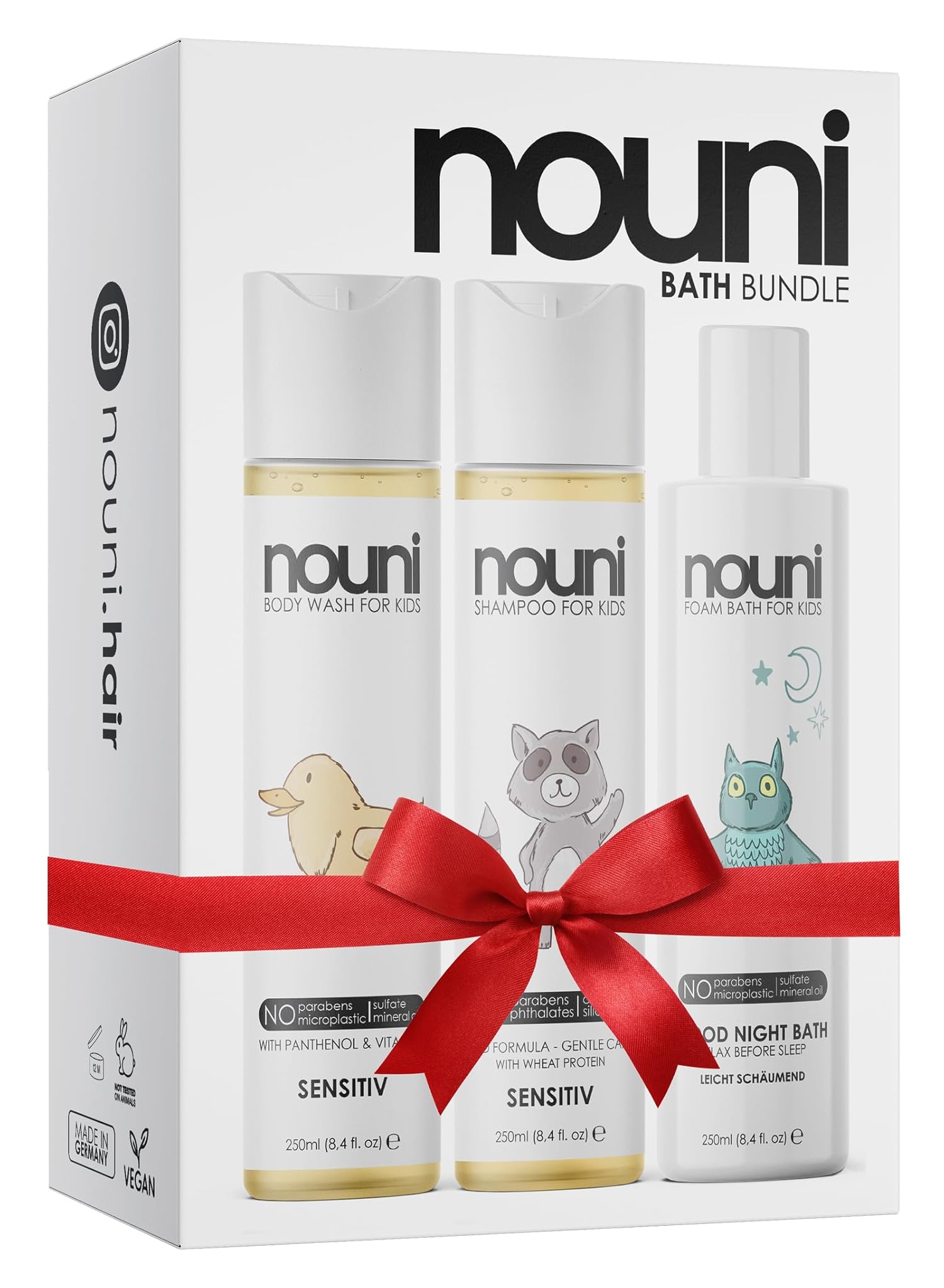 Set 3 Shampoo, Gel e Schiuma Bagno Bambini, Nero