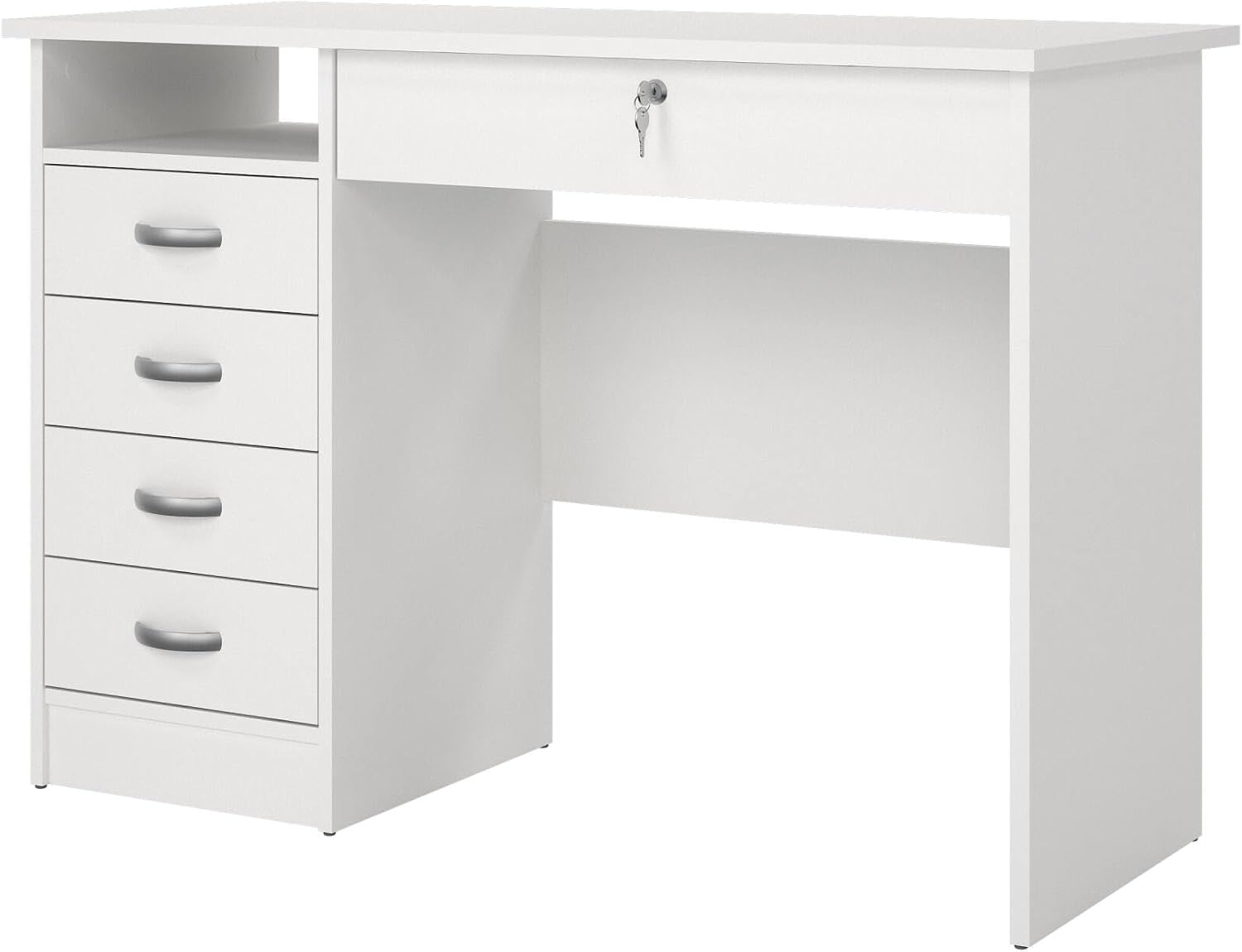 Dmora Scrivania Raymonde 109x48 h75 cm, Bianco - immagine 6