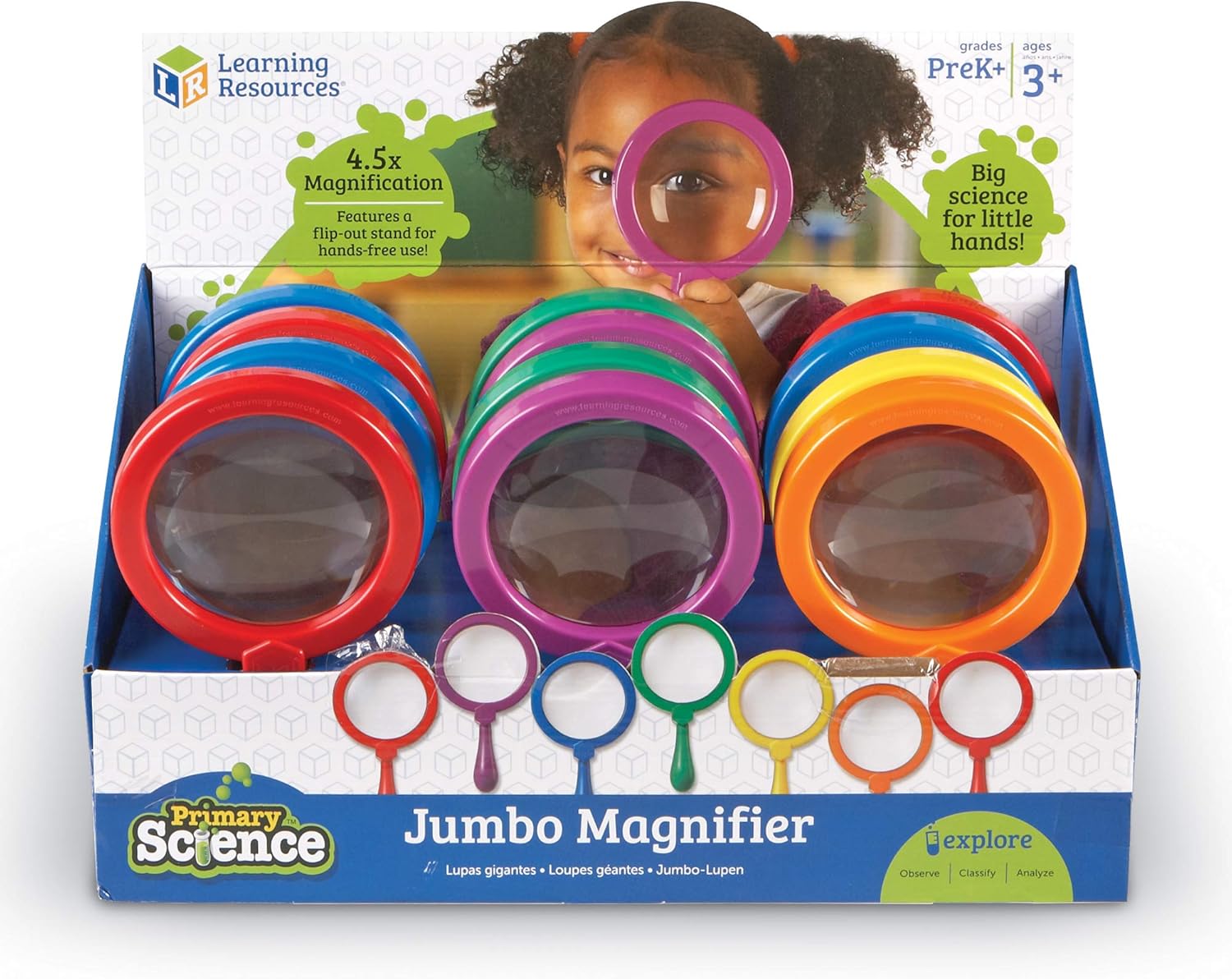 Learning Resources Lenti di ingrandimento jumbo Primary Science (set da 12) - immagine 1