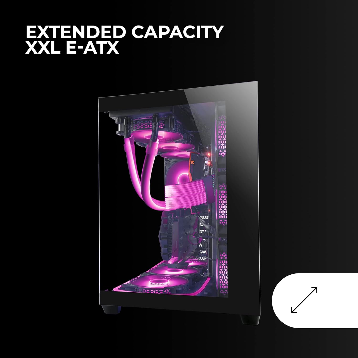 Mars Gaming MCV4 - Torre Gaming Custom XXL E-ATX, Bianco - immagine 3