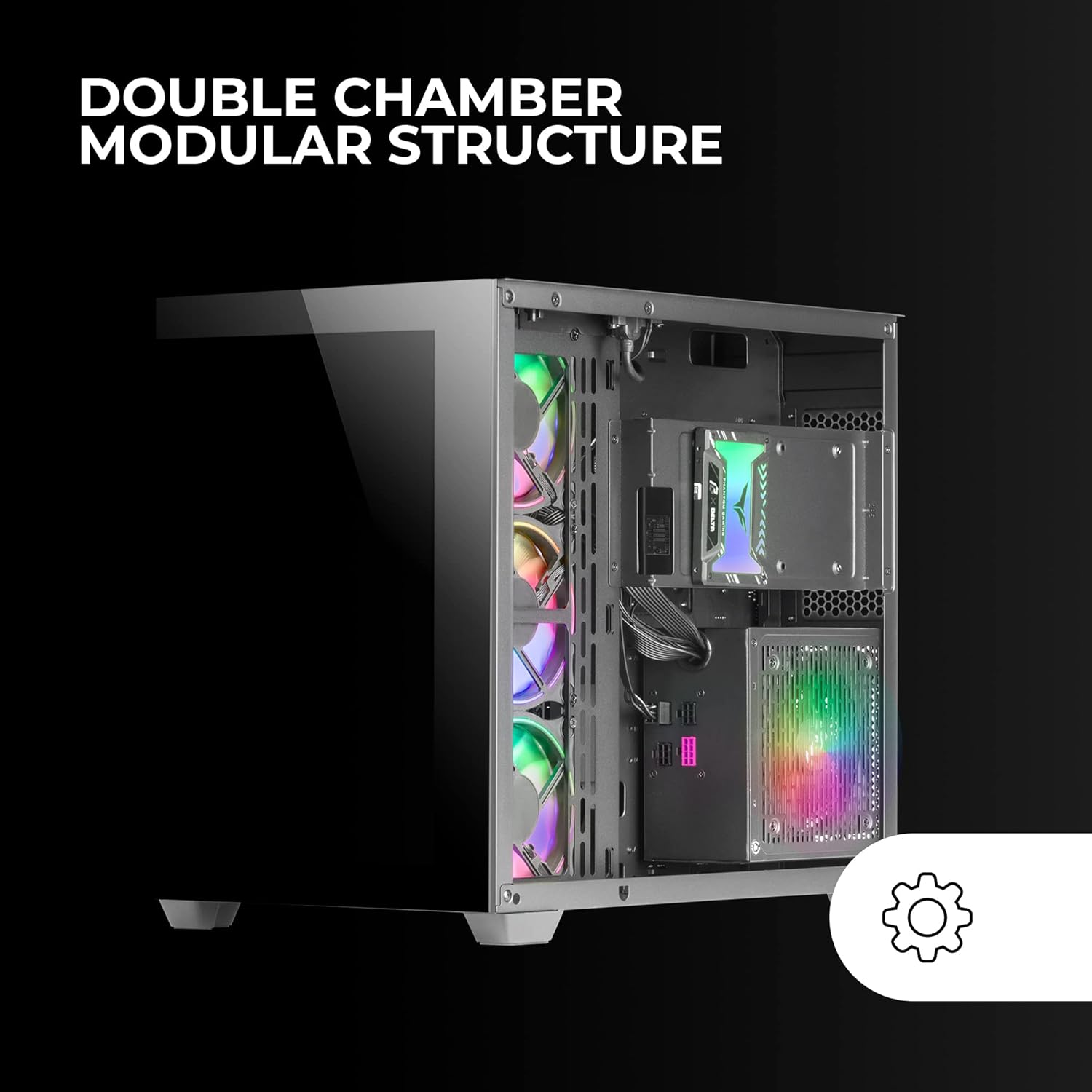 Mars Gaming MCV4 - Torre Gaming Custom XXL E-ATX, Bianco - immagine 5