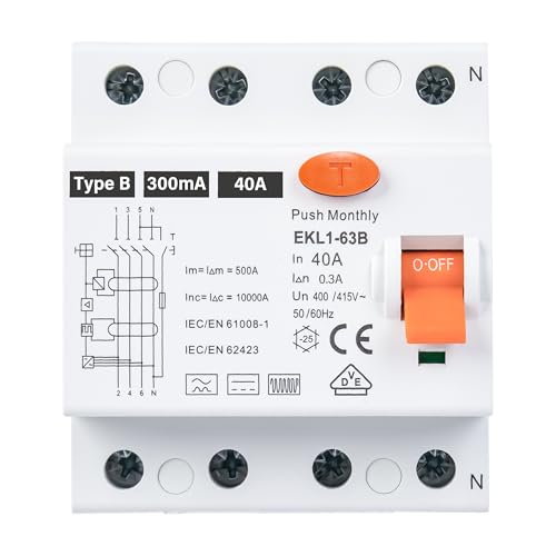 Interruttore di protezione FI VDE 40A 300mA 4P