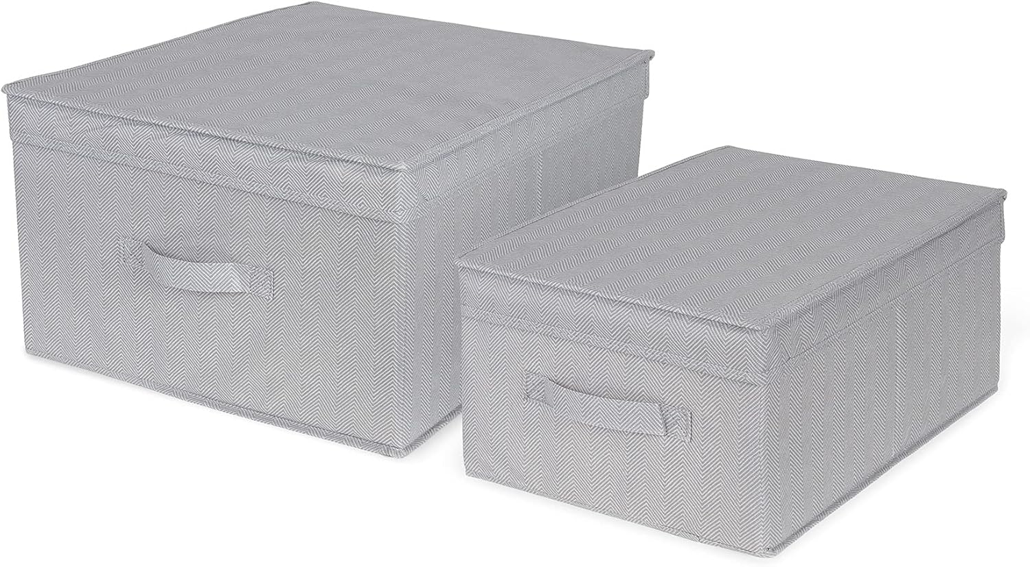 Compactor Set 2 Scatole Pieghevoli con Coperchio, Grigio