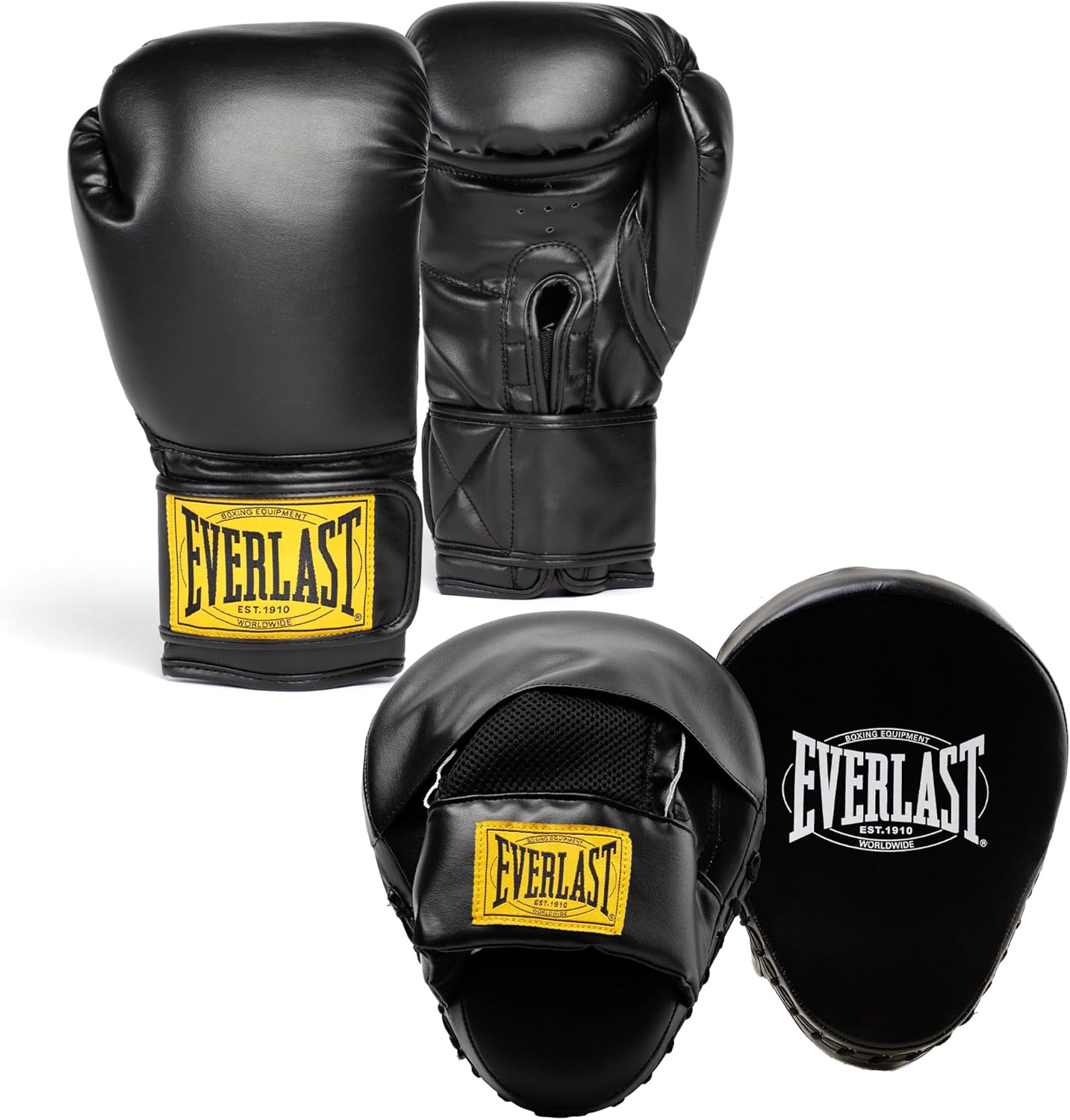 Everlast 1910 Classic Guantoni Boxe 16oz, Neri - immagine 1