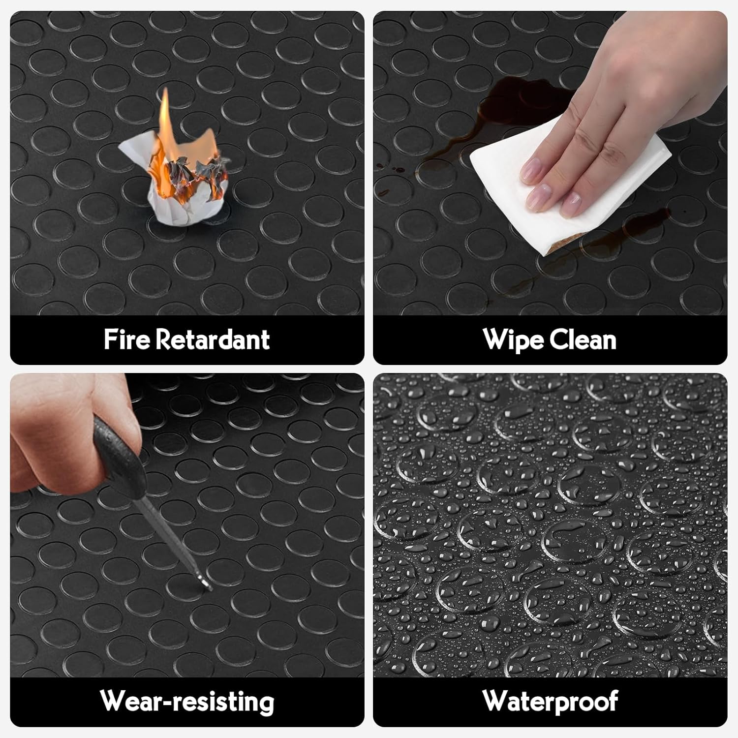 Tonchean Rotolo gomma stuoia 5x1M Checker 3mm - immagine 5