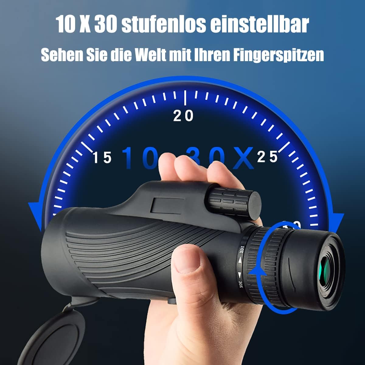 Docanio Cannocchiale Monoculare 10x30 Zoom Impermeabile - immagine 3