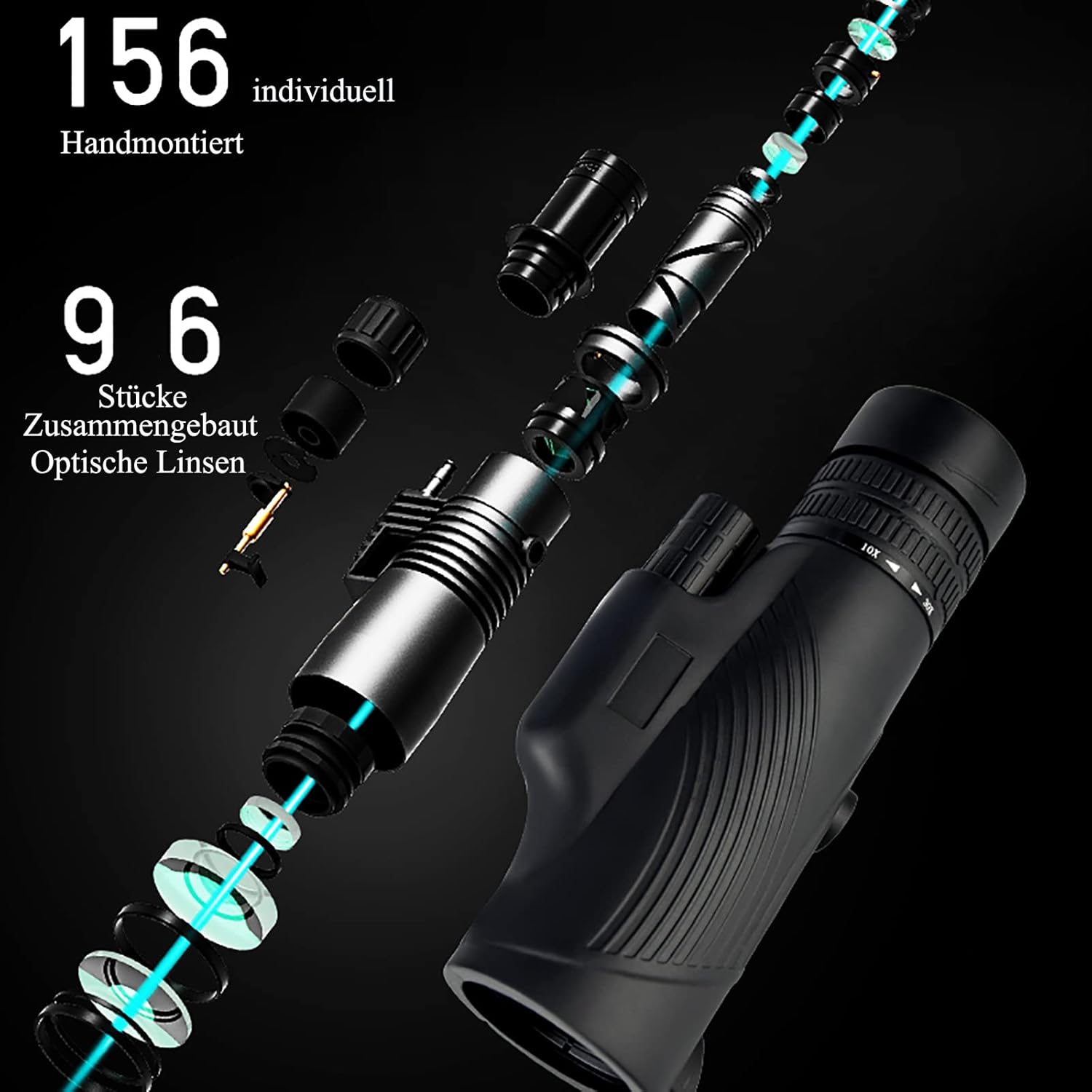 Docanio Cannocchiale Monoculare 10x30 Zoom Impermeabile - immagine 5