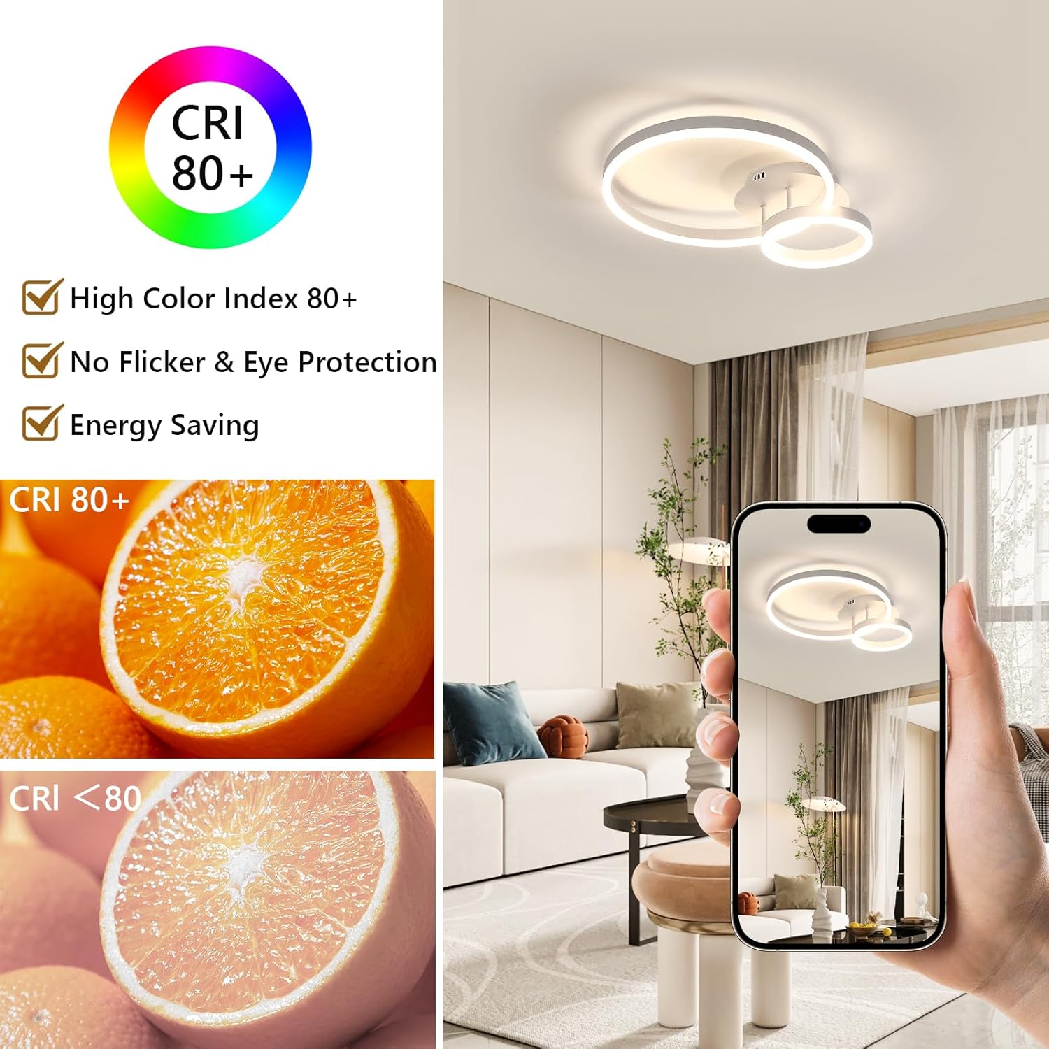 Plafoniera LED Soffitto Moderna 42W 4725LM - immagine 5