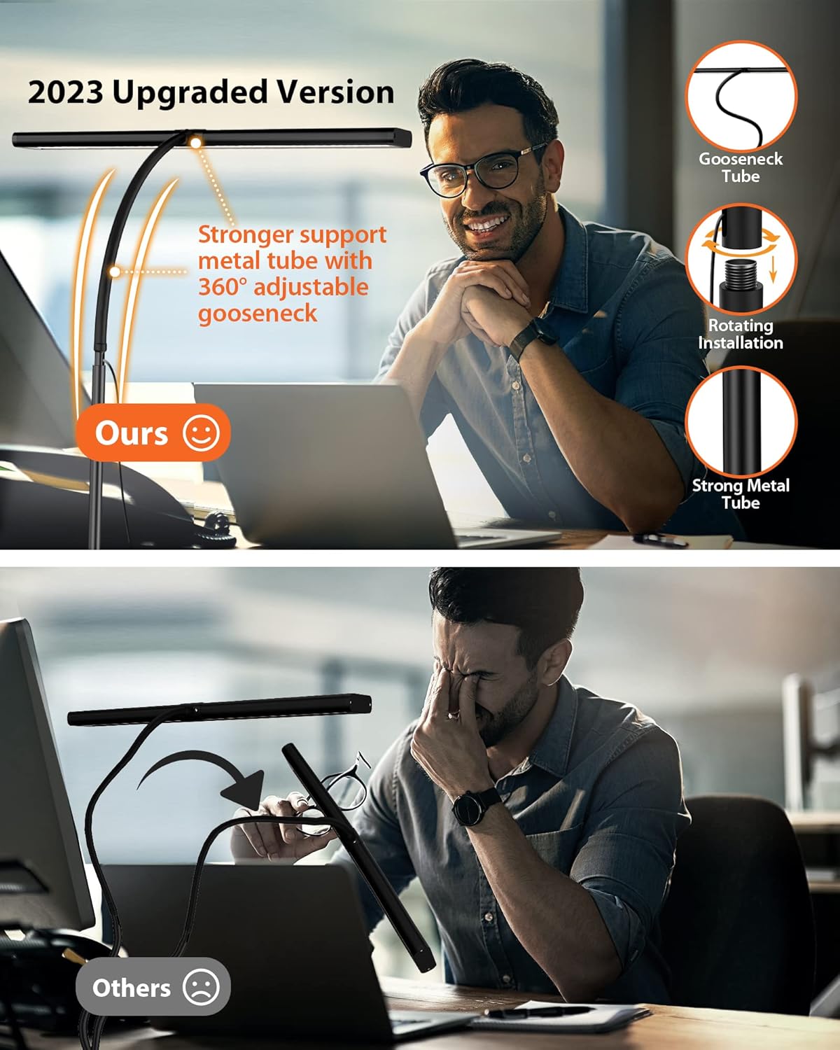 iFalarila Desk Lampada da Scrivania 160 LED con Morsetto - immagine 6