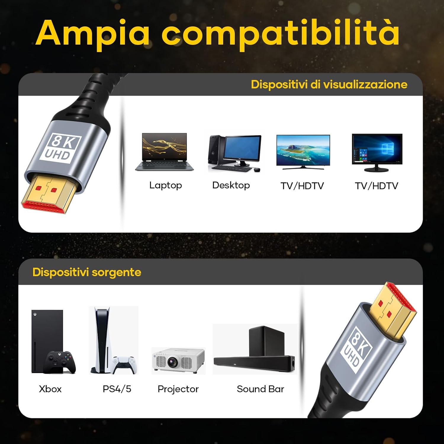 Cavo HDMI 2.1 3 metri - Ultra Alta Velocità 8K - immagine 7