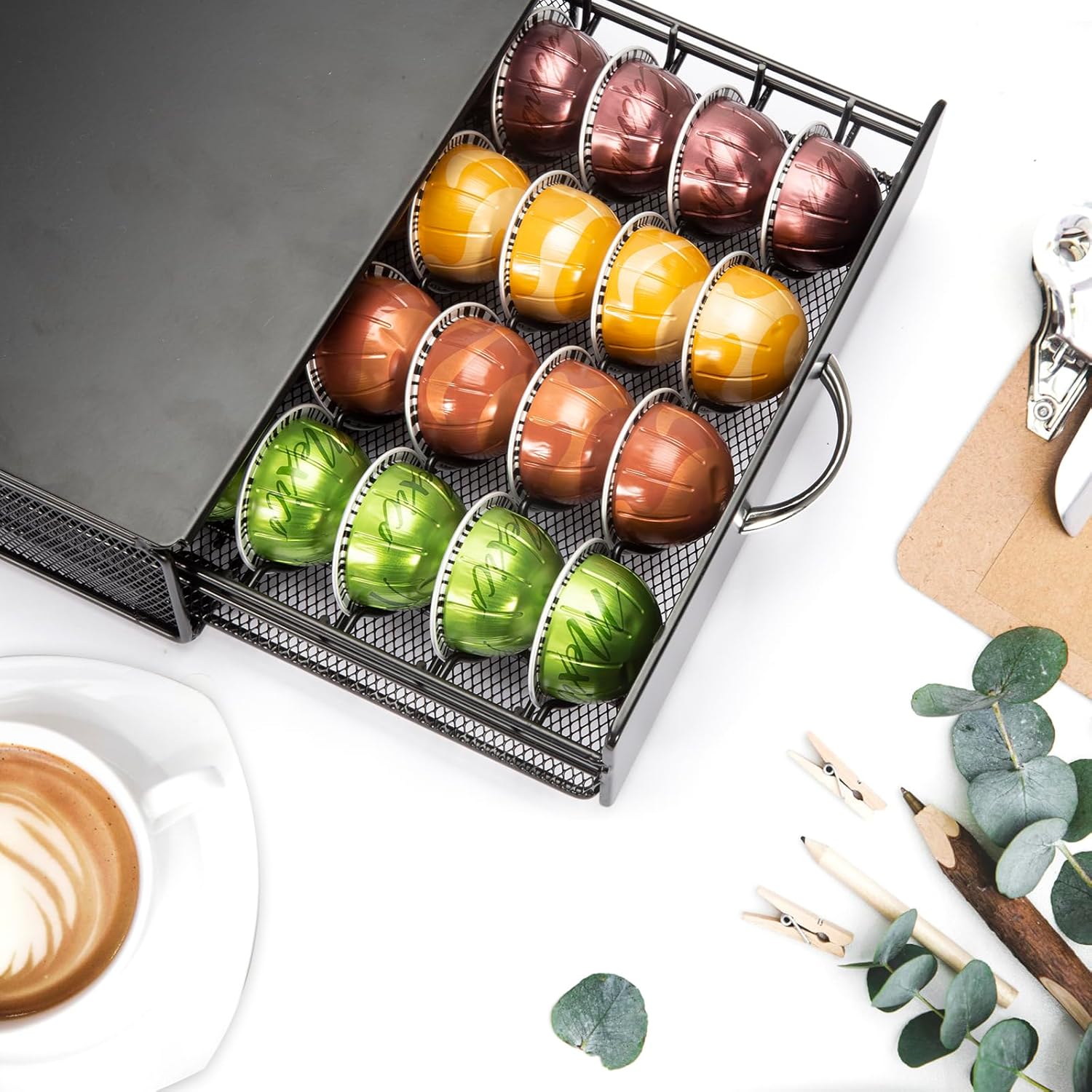 Sysyly Cassetto Porta Capsule Caffè per 40 Vertuo - immagine 2