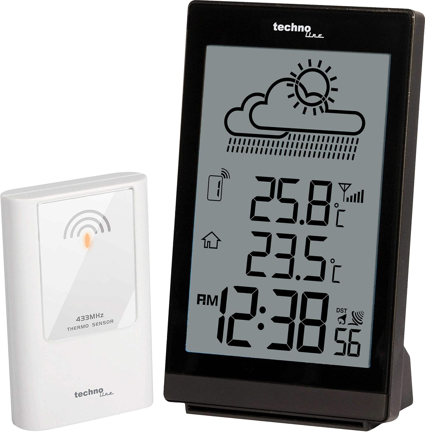 TechnoLine WS 9251 Stazione Meteo, Nero - immagine 1