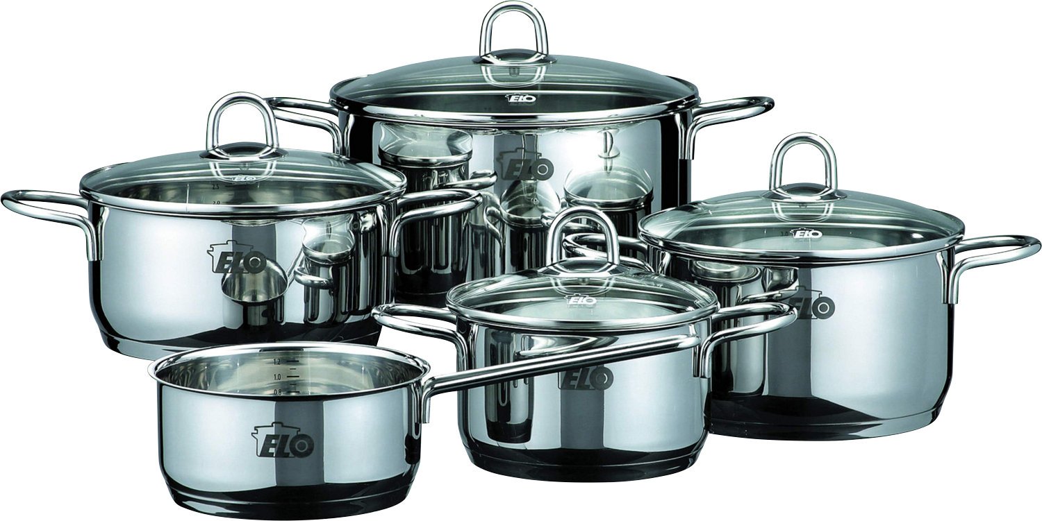 ELO Set pentole Rubin 5 Pezzi Acciaio Inox 18/10