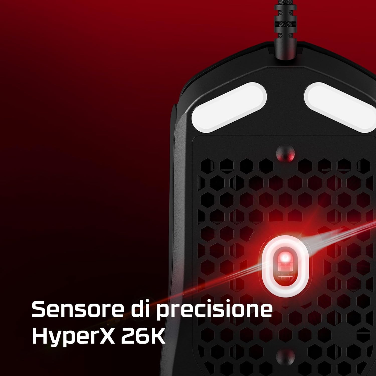 Hyperx Pulsefire Haste 2 - Mouse Gaming Cablato RGB, Bianco - immagine 3