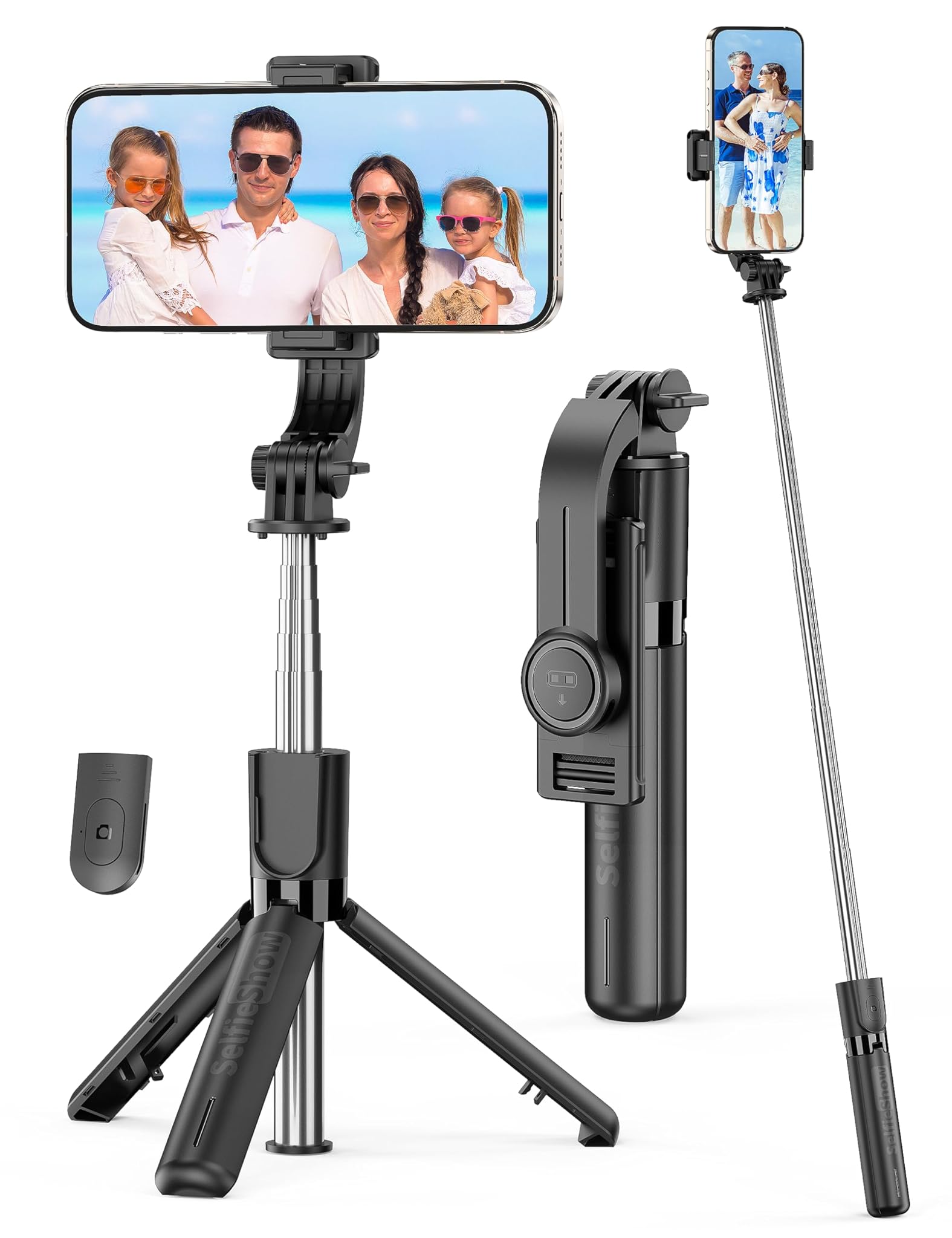 Mini Bastone Selfie Stick 4 in 1 con Telecomando