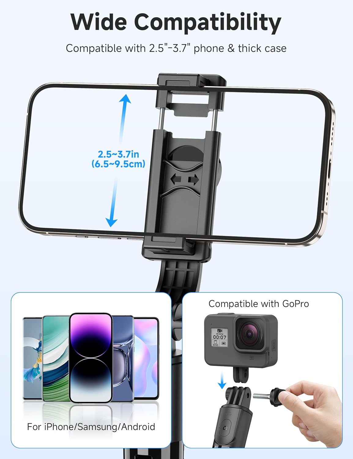 Mini Bastone Selfie Stick 4 in 1 con Telecomando - immagine 5