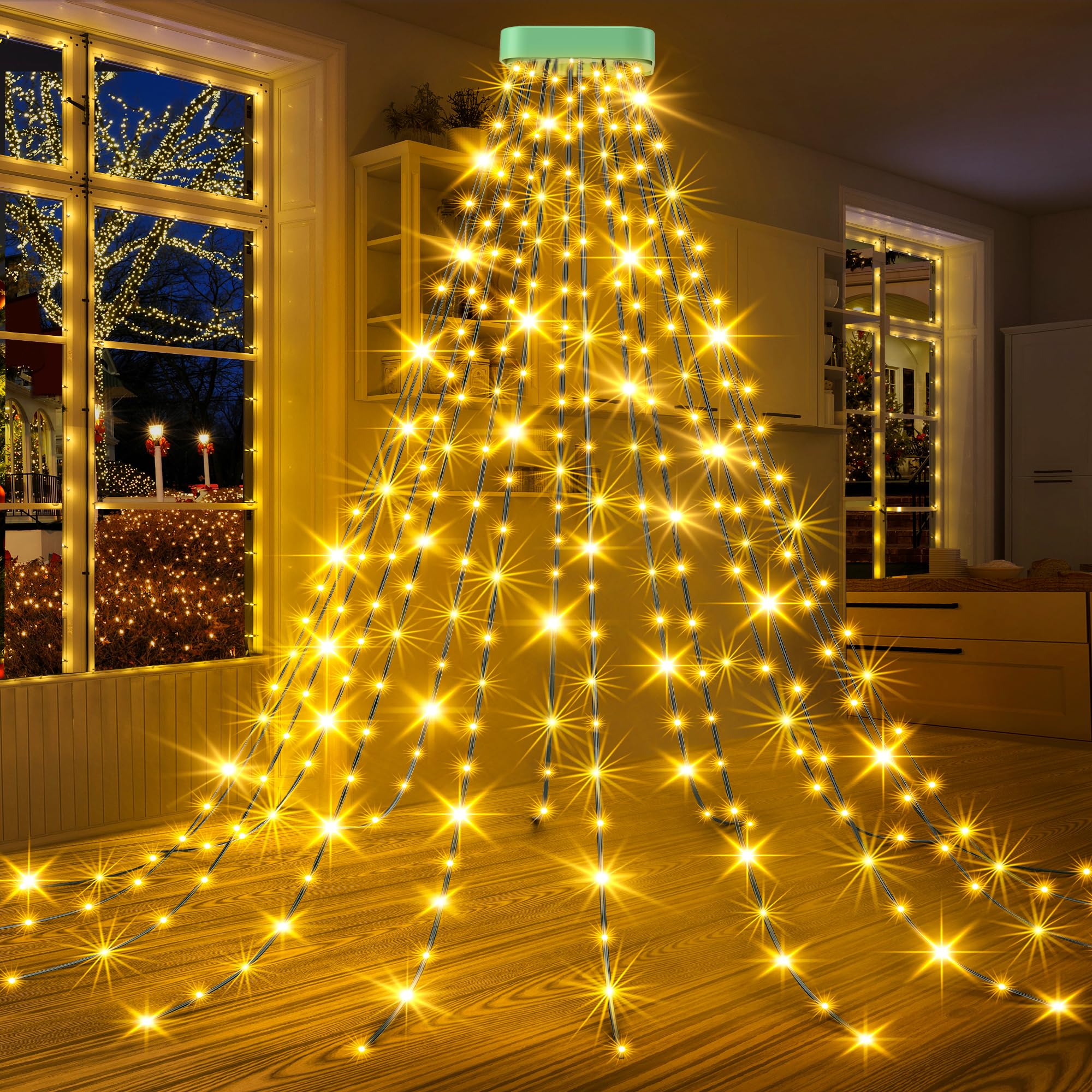 Gylefy Luci Albero di Natale 2M*16 Rami 400LED