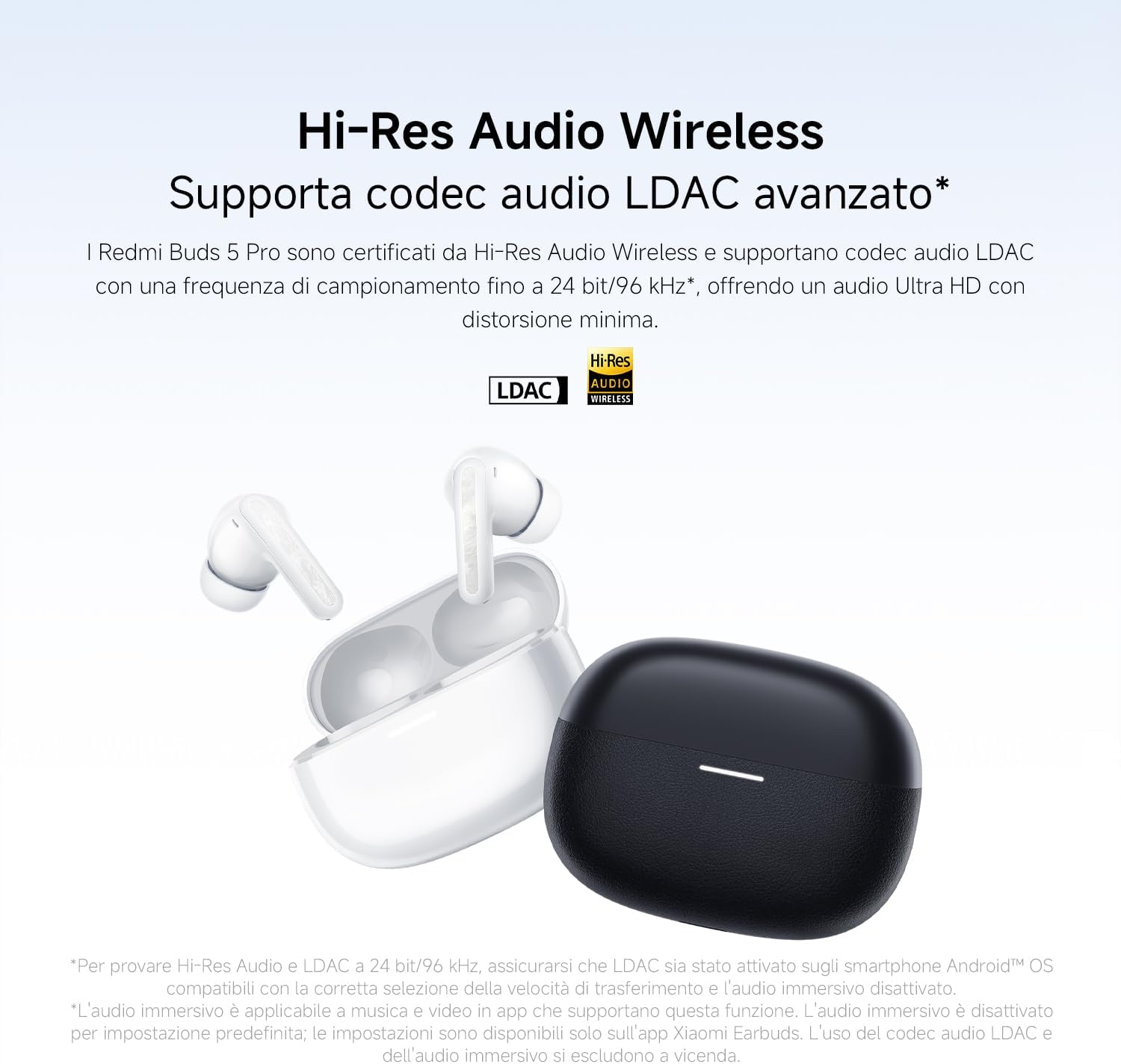 Xiaomi Redmi Buds 5 Pro - Cuffie ANC 38h, Nero - immagine 3