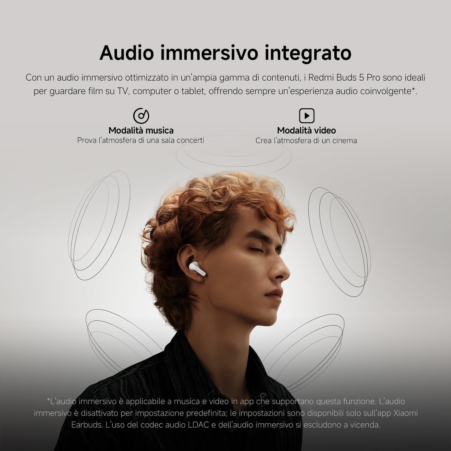 Xiaomi Redmi Buds 5 Pro - Cuffie ANC 38h, Nero - immagine 4