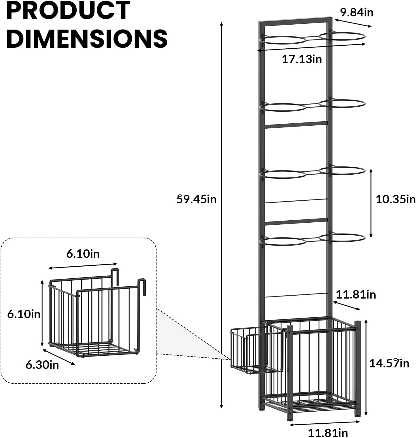 CADUKE Scaffale per Pallacanestro da Garage - immagine 3