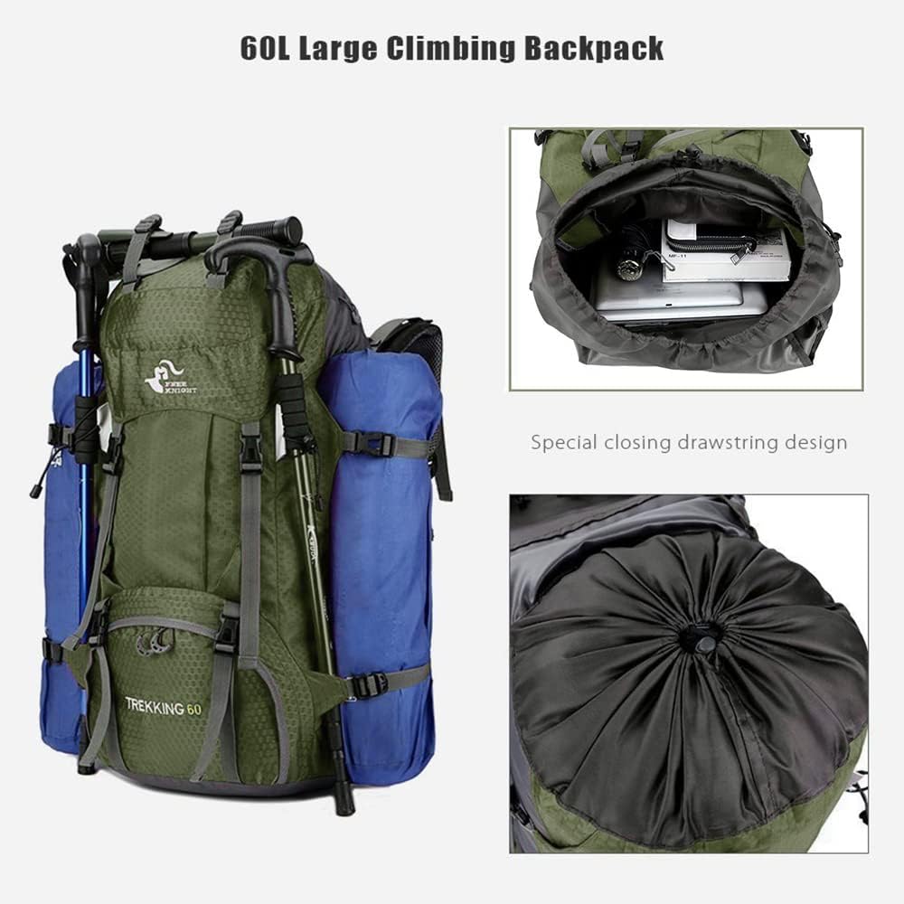 Bseash Zaino Trekking Impermeabile 60L Leggero - immagine 4