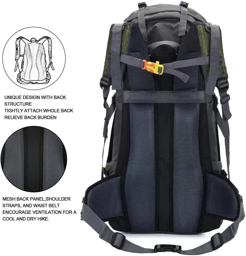 Bseash Zaino Trekking Impermeabile 60L Leggero - immagine 6
