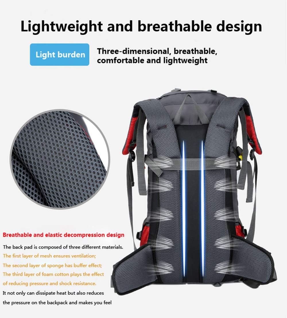 Bseash Zaino Trekking Impermeabile 60L Leggero - immagine 7