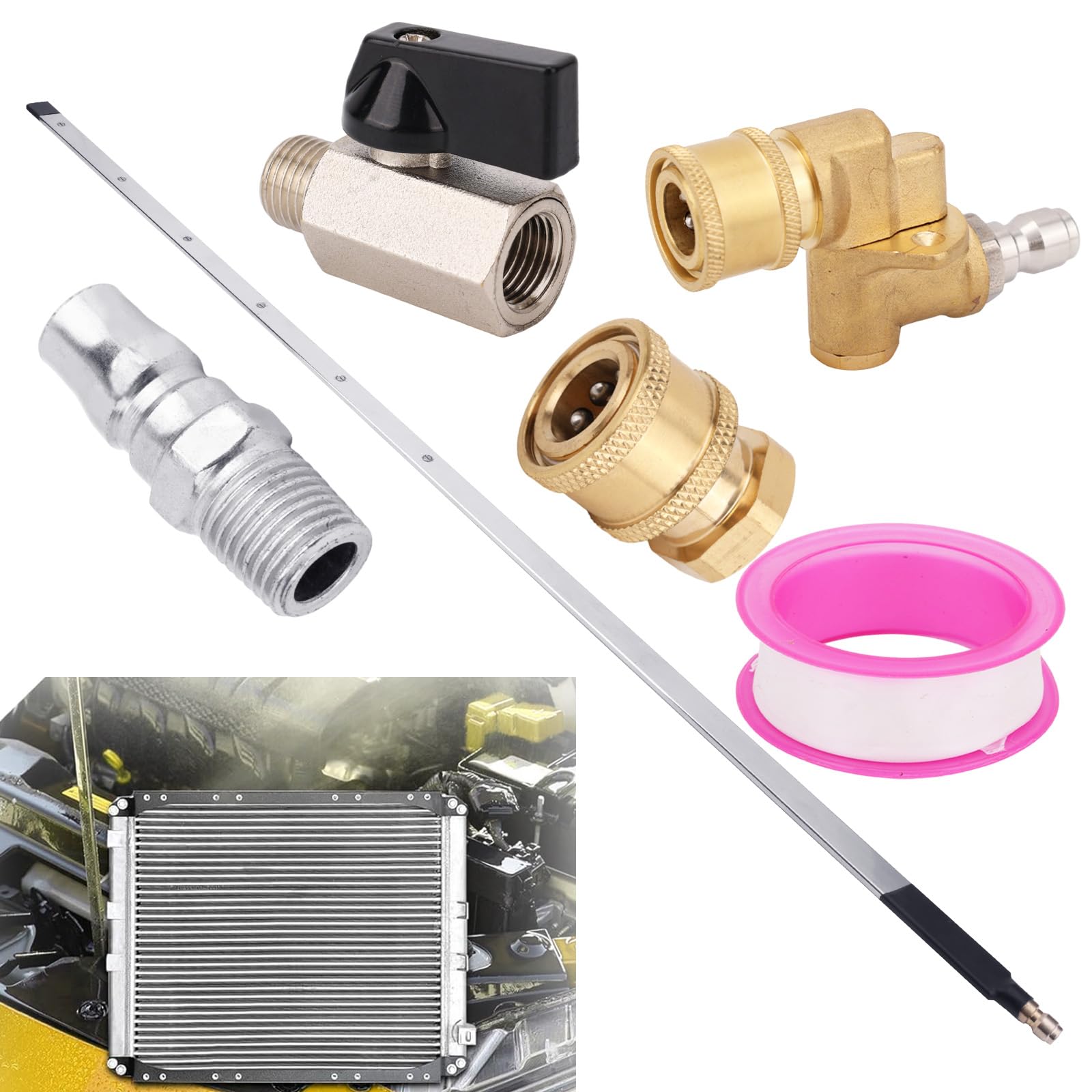 Lancia per Pulizia Radiatore Auto 101cm, 6 Pezzi