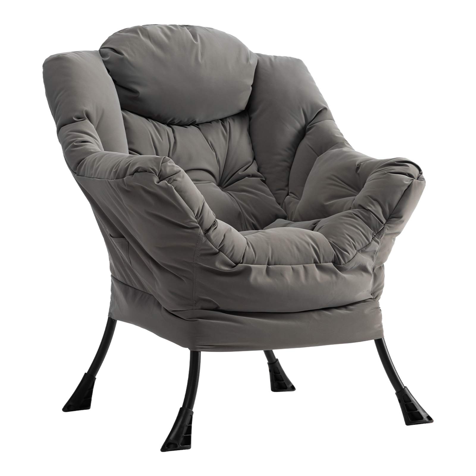 Hollyhome Poltrona Relax da Lettura con Braccioli, Grigio