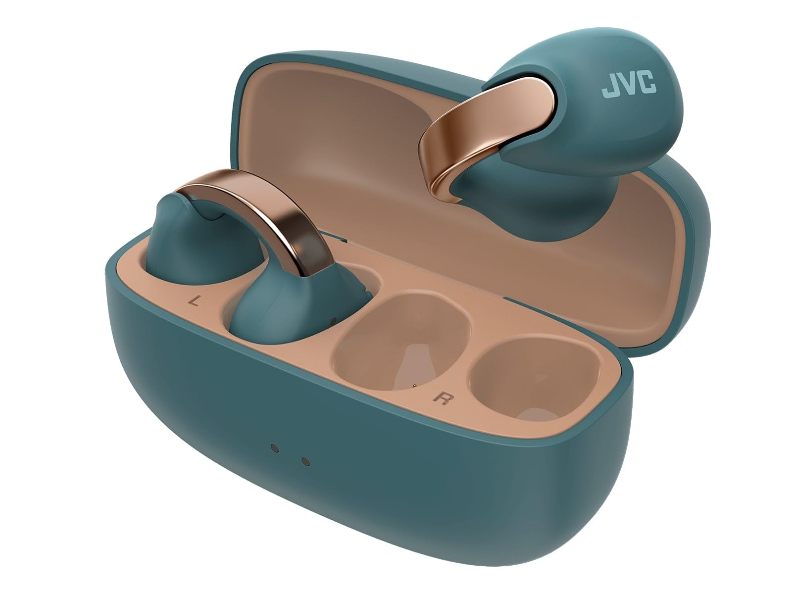 Jvc Nearphones HA-NP1T-A - Cuffie Earcuff 24h, Blu Teal