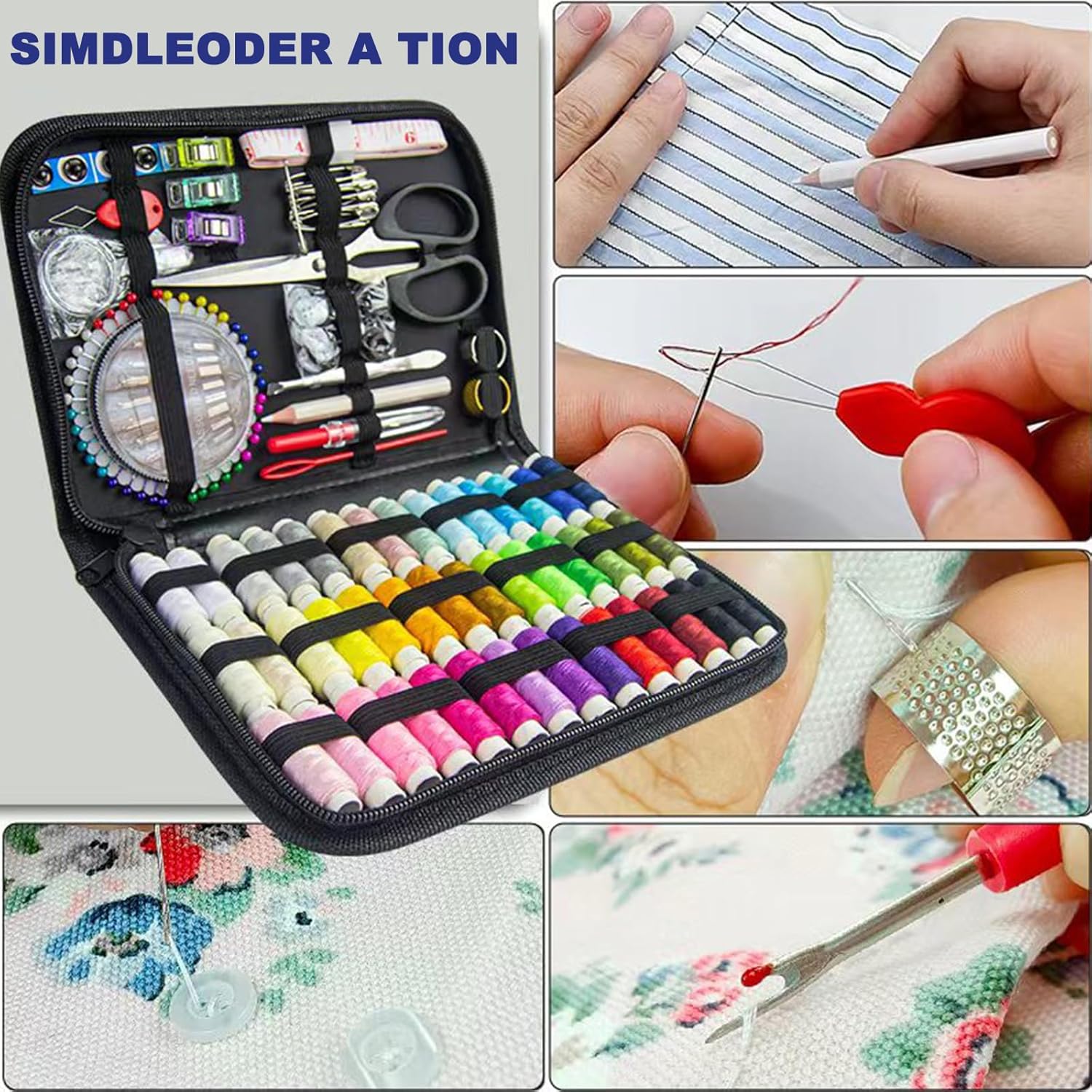 Juning Set da Cucito Accessori Portatile XL - immagine 6